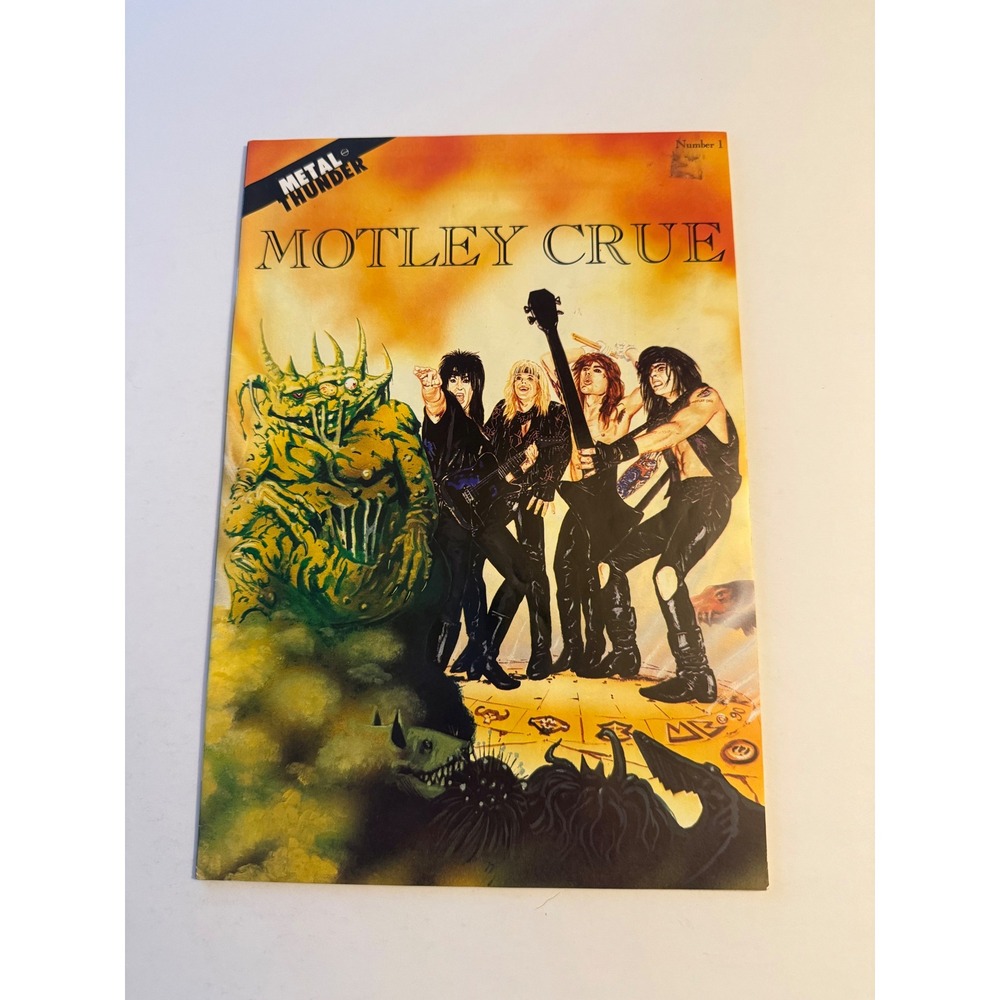 Motley Crue Metal Thunder Number 1 1990s Comic Book Rock Band Collectible